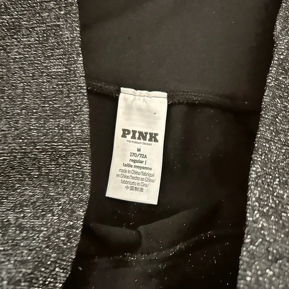 PINK Victoria's Secret Glitter Black Leggings - Picture 5 of 6